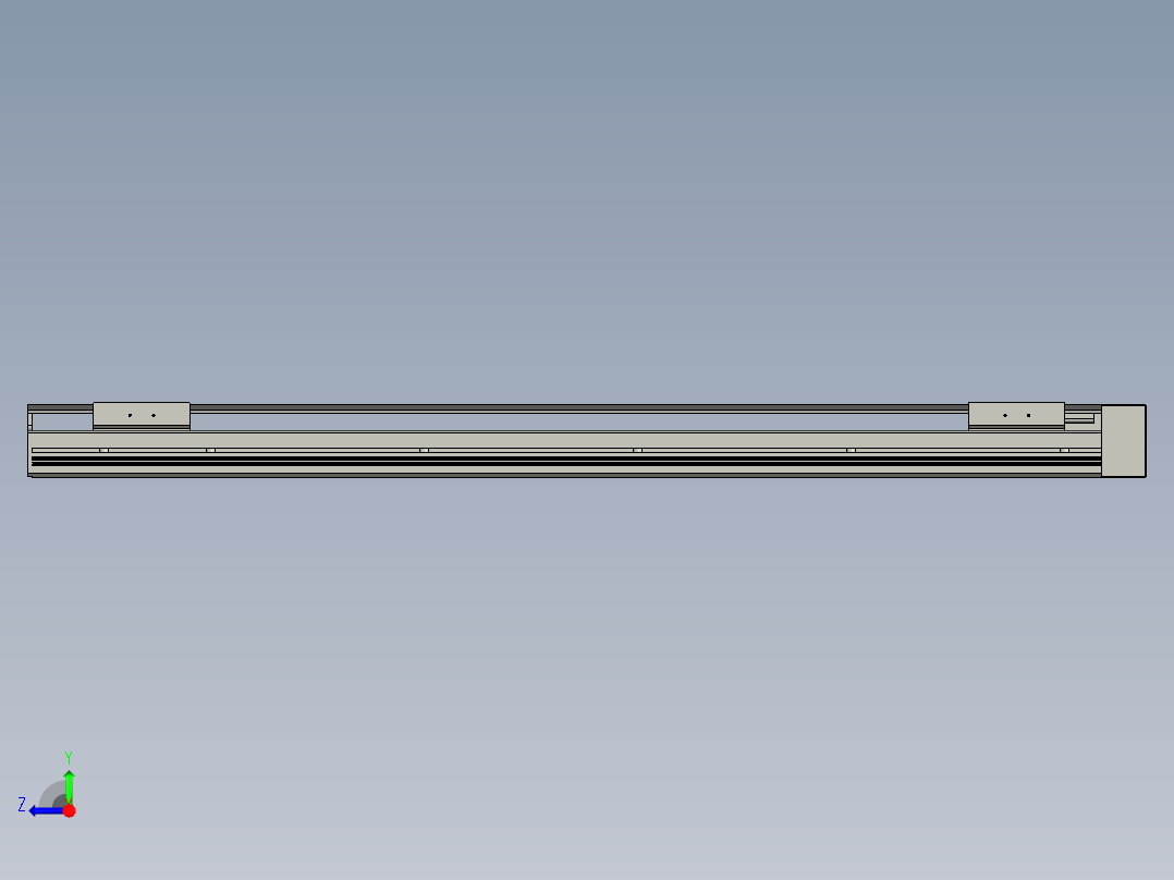 直线模组LHAT10-CA-S800-L-C3设计图纸右视图