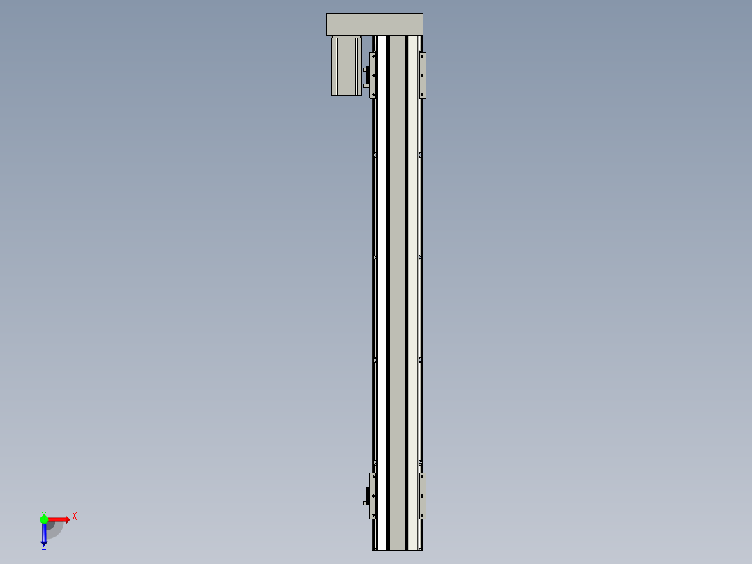 直线模组LHAT10-CA-S800-L-C3设计图纸俯视图