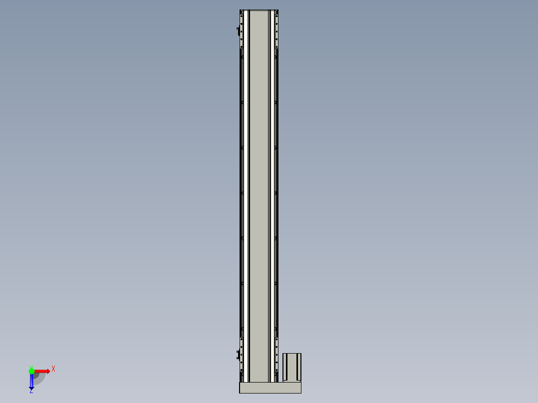 直线模组LHA170-S1400-L设计图纸俯视图