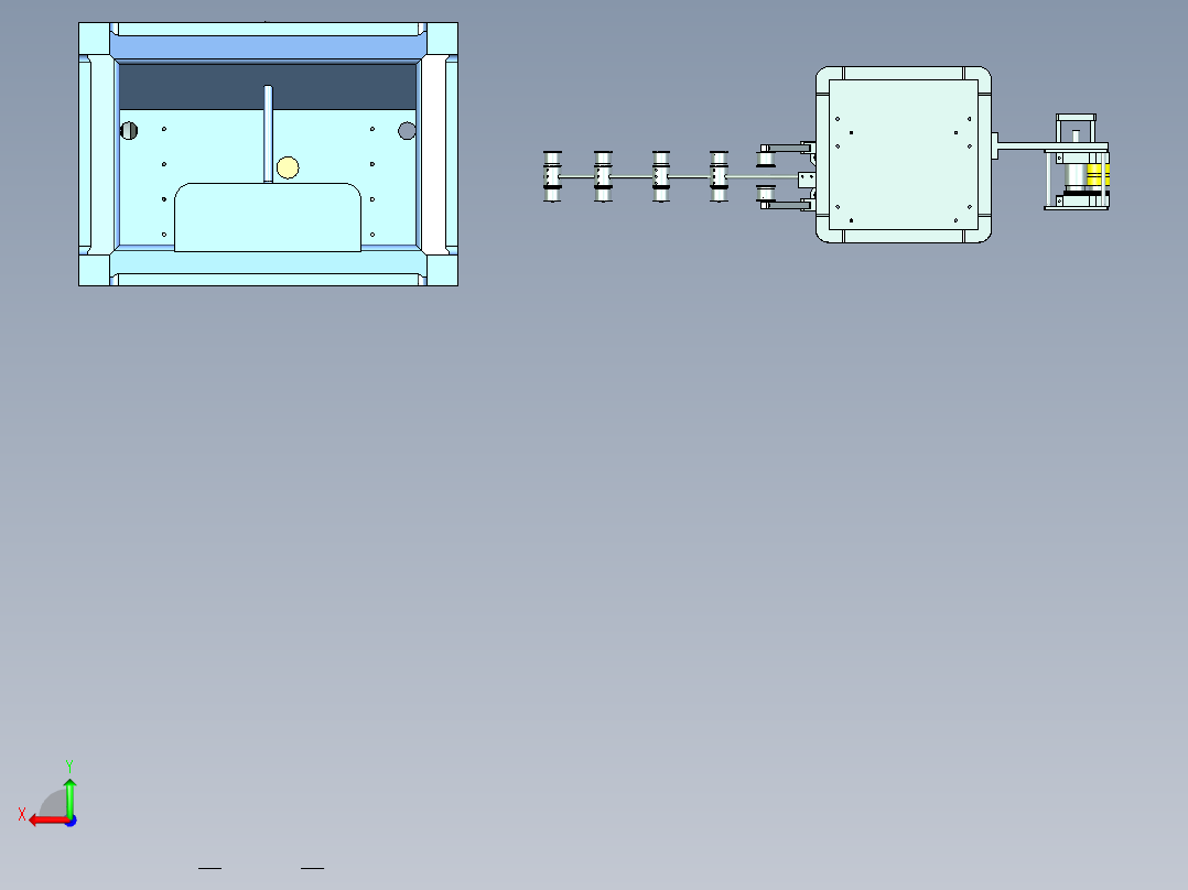 全自动金属Y牙拉链机器后视图