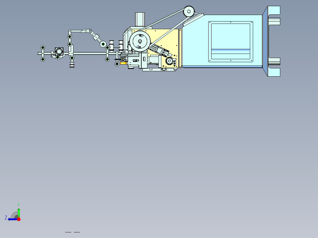 全自动金属Y牙拉链机器右视图