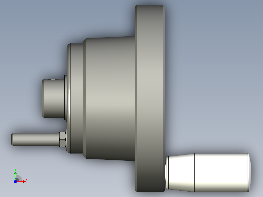 工程塑膠手輪(安裝水平指示器用)VDC+I-3D多系列多零件图纸模型前视图