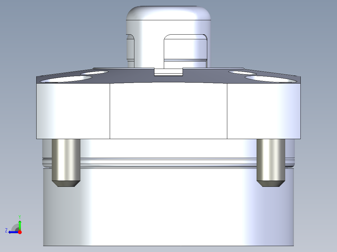 KOSMEKSFK3180-GN多系列多零件图纸模型右视图