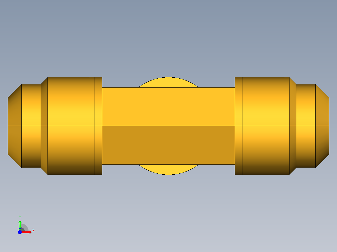 扩口式工业通用硬管接头Union Tee 144F-8前视图