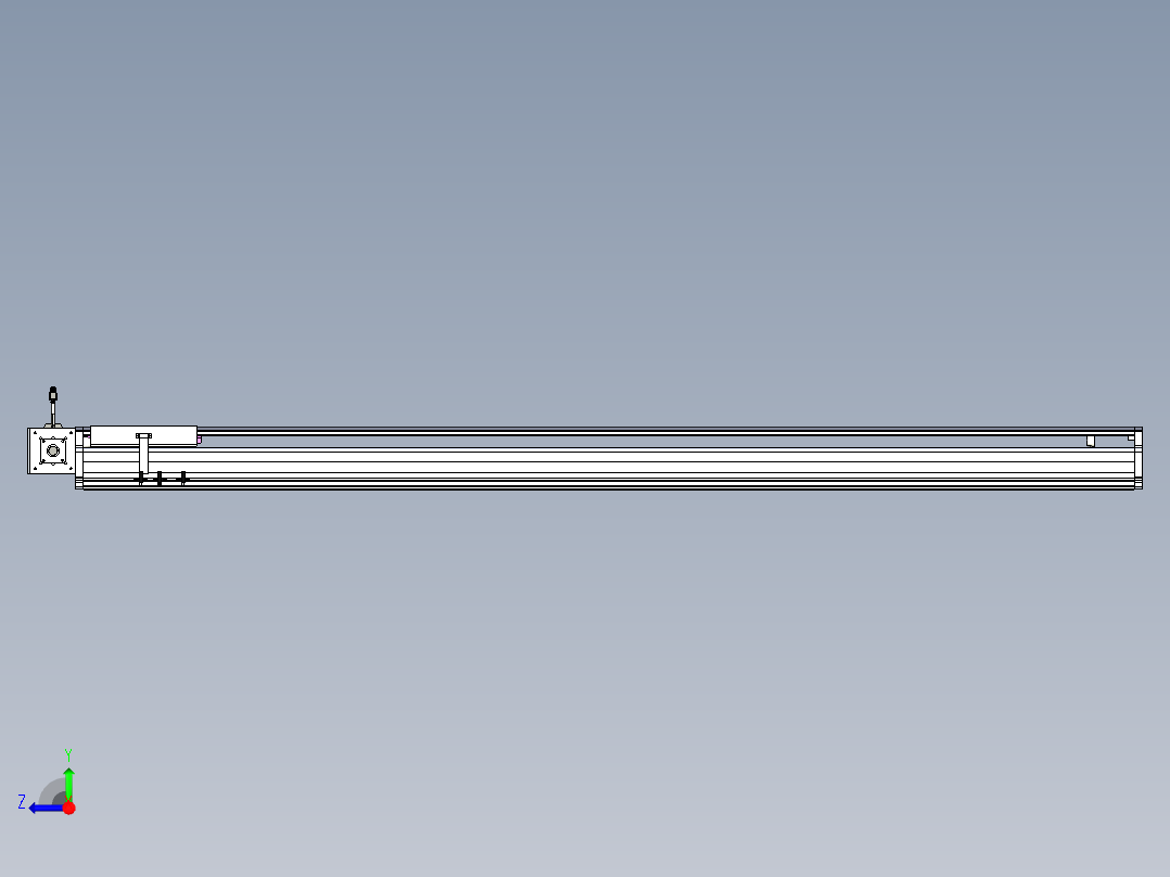 东锦同步带传动-直线滑台模组DH210B-L150-S1750-BL-P750W-C3右视图