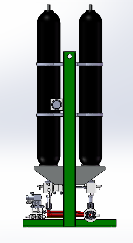 液压蓄能器组三维模型