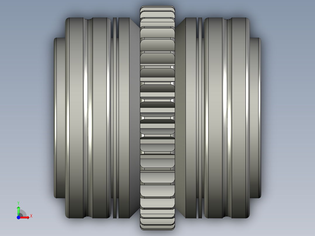 THK滚珠花键3D模型IGS格式前视图