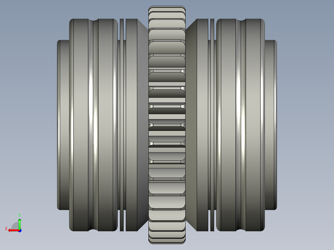 THK滚珠花键3D模型IGS格式后视图