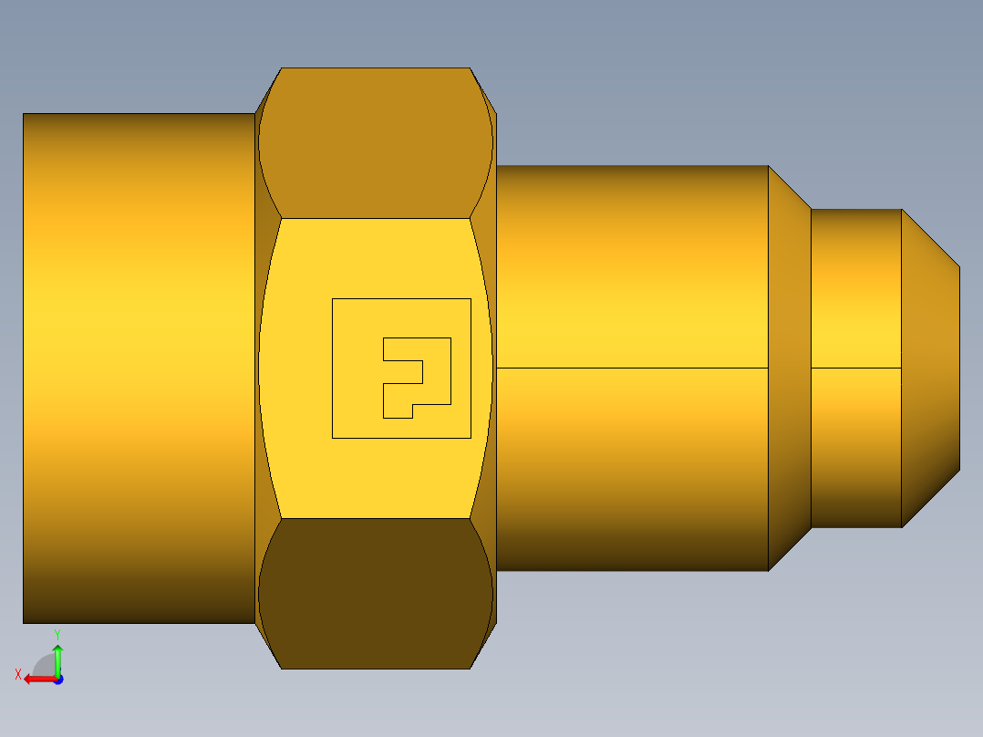 扩口式工业通用硬管接头Female Connector 46F-4-2后视图