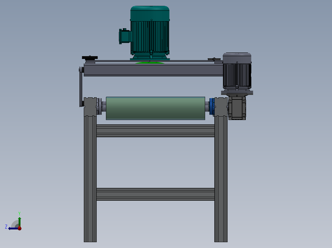 木板涂油机右视图