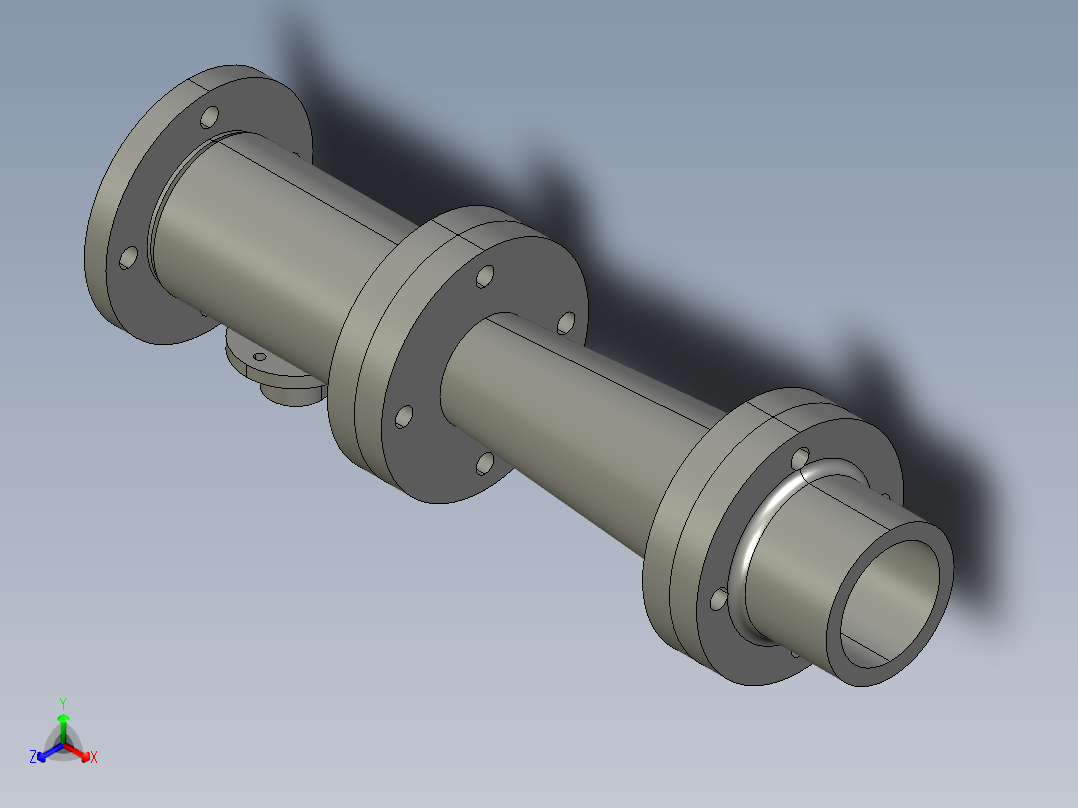 蒸汽引射器正等轴测图