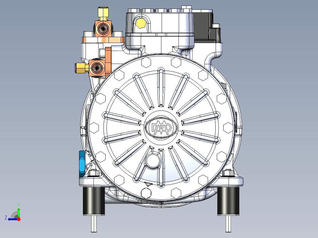 活塞压缩机Dorin H51CS--stp右视图