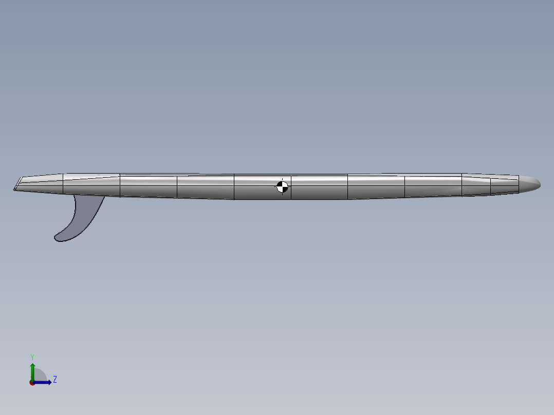 站立桨板左视图