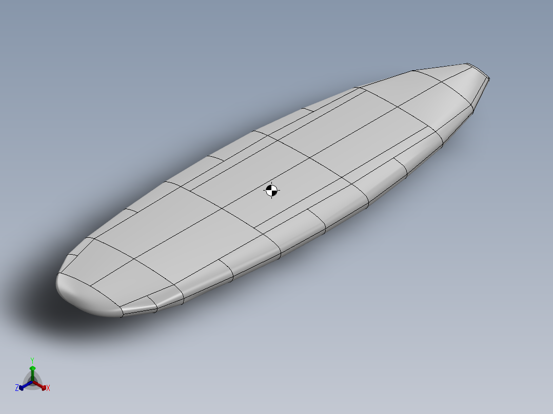 站立桨板正等轴测图