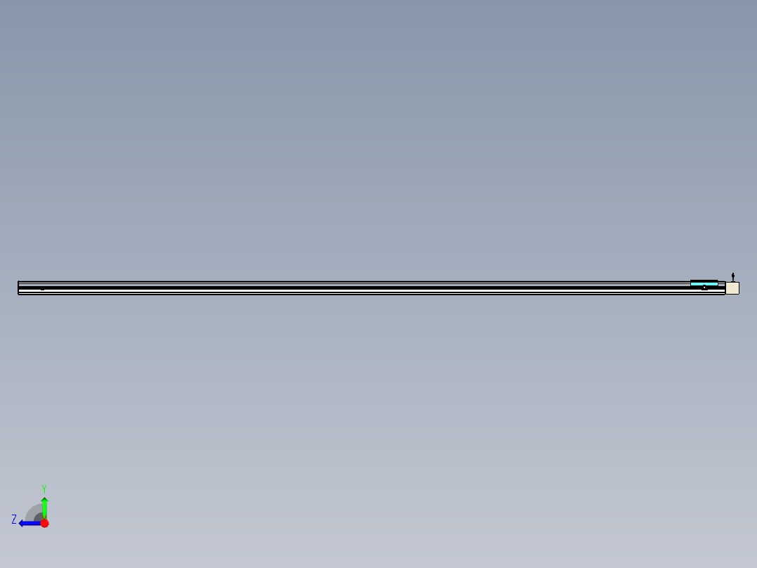 同步带滑台-半封闭B22-L100-C-S1000-L-P75-D3-N5右视图