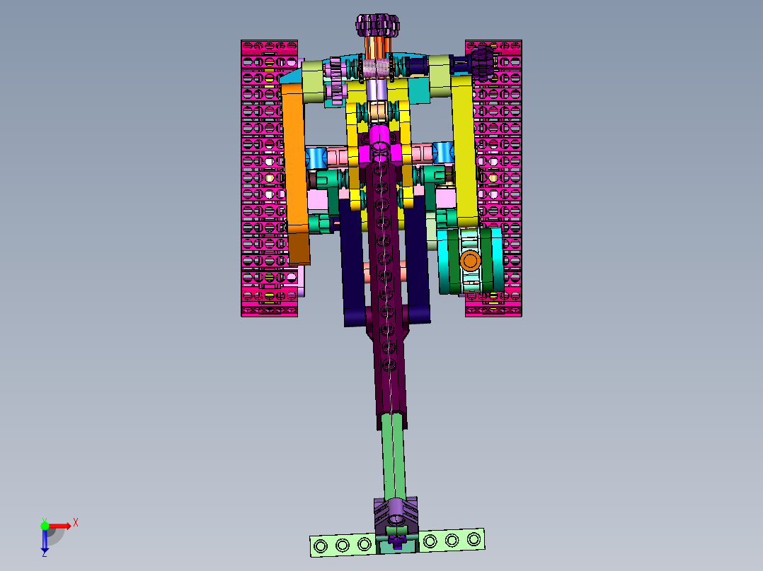 起重机拼插积木俯视图