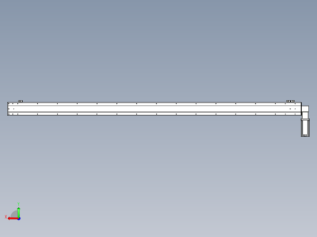 同步带滑台-半封闭B13-L90-S2700-L-Z86-D3后视图