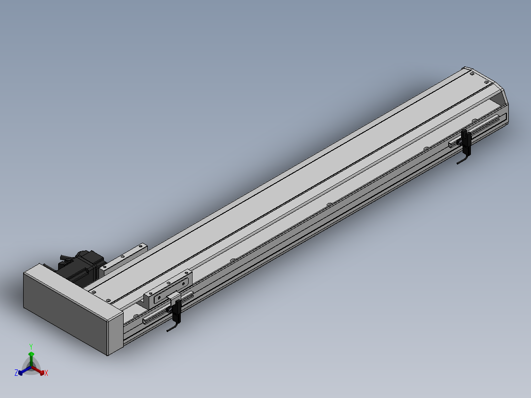 精密模组MY100-T10-600L-BR-P10B-C4-C正等轴测图