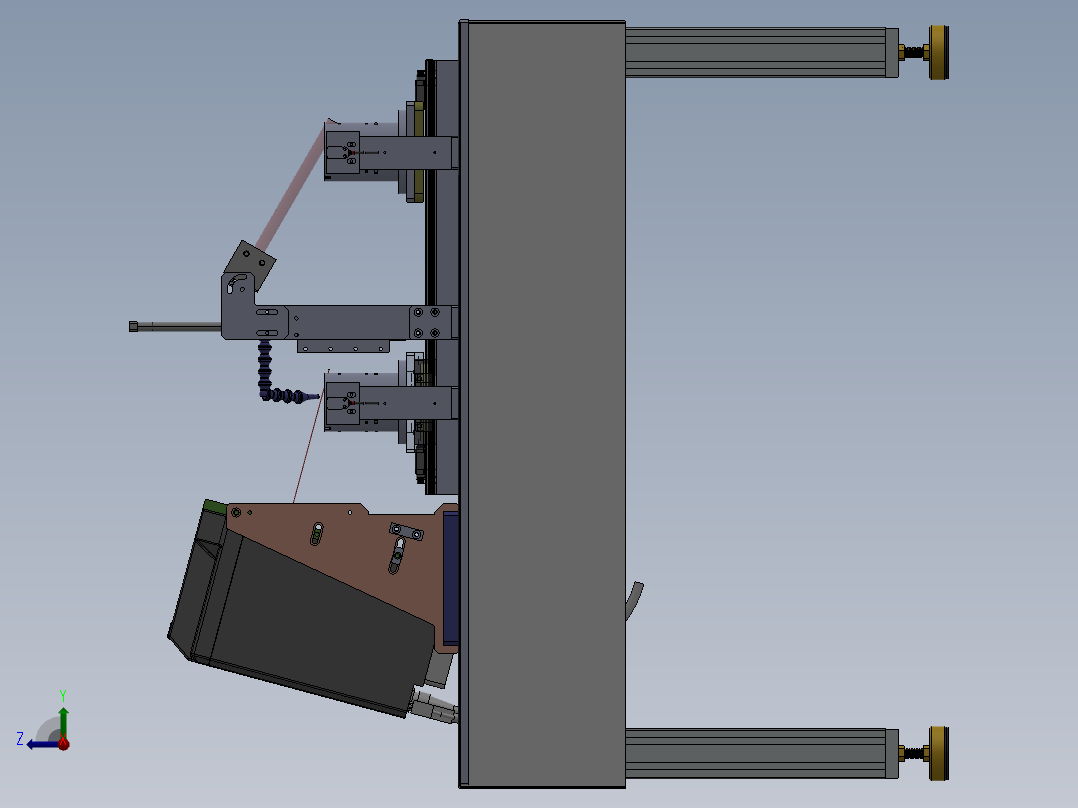 激光打标检测机sw18可编辑右视图