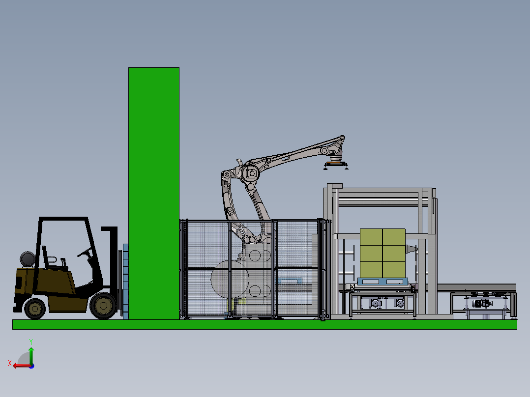 厦门天马打包线sw16可编辑后视图