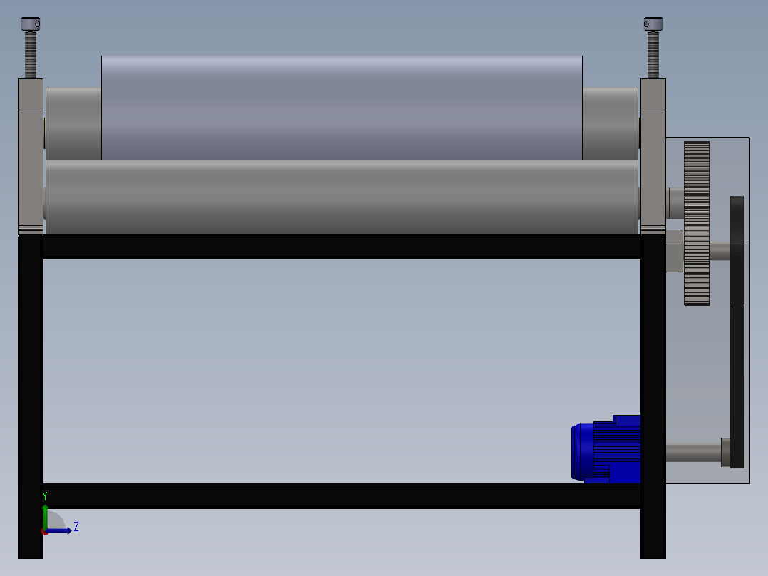 弯辊机sw20可编辑左视图