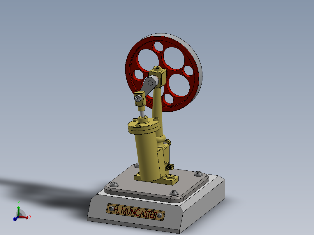 蒸汽机simple-oscillating-engine-1836-模型格式为 sw