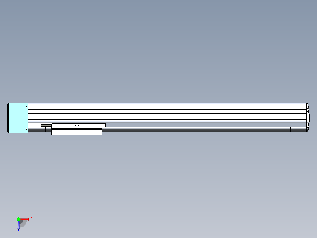 VF丝杆传动-一般环境VF14-Lxx-C-S500-BL-ZP40-C3俯视图
