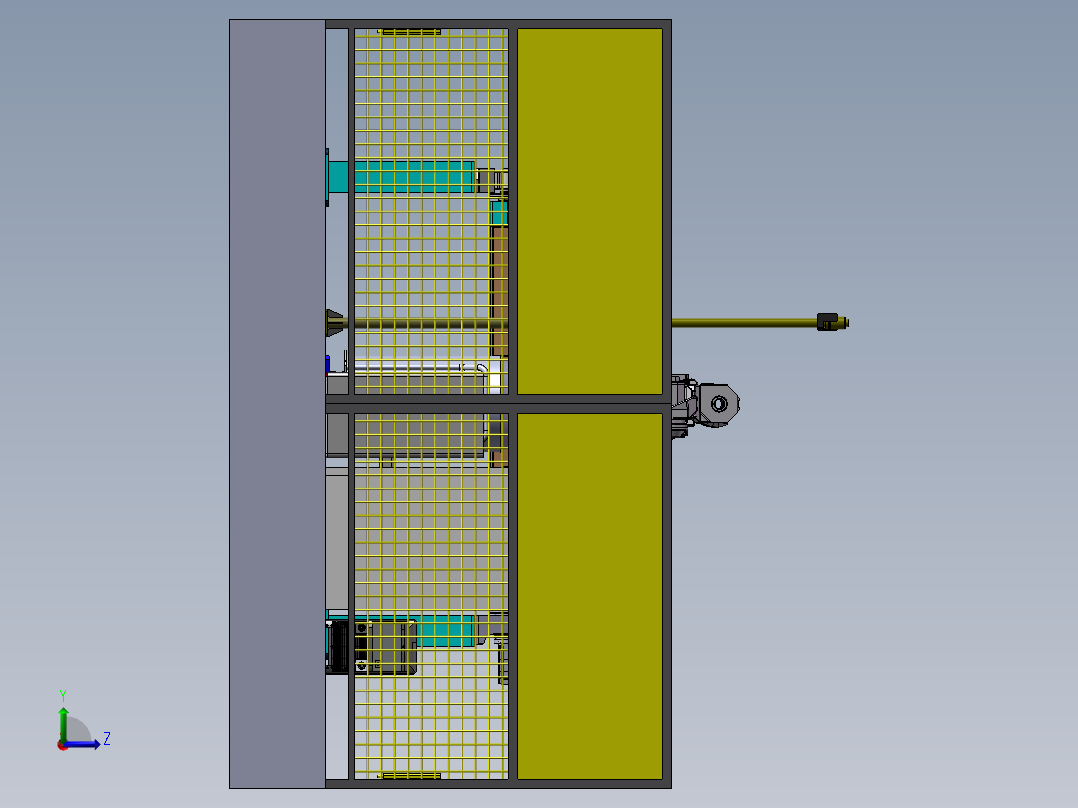 探矿机械机架体机器人焊接工作站左视图