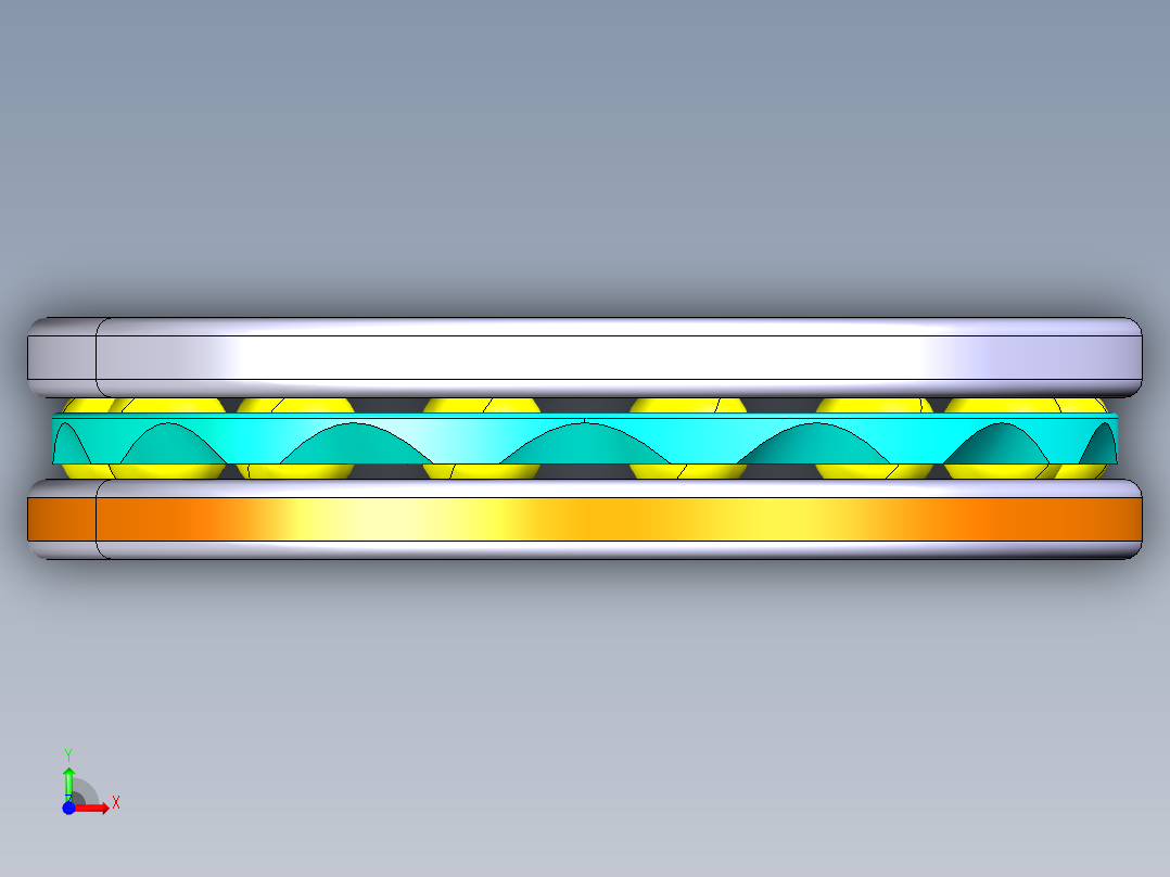平面推力球轴承51108前视图