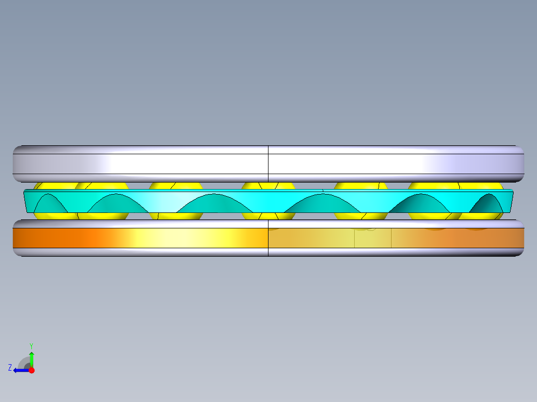 平面推力球轴承51108右视图