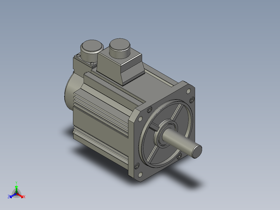 1000W MHME伺服马达正等轴测图
