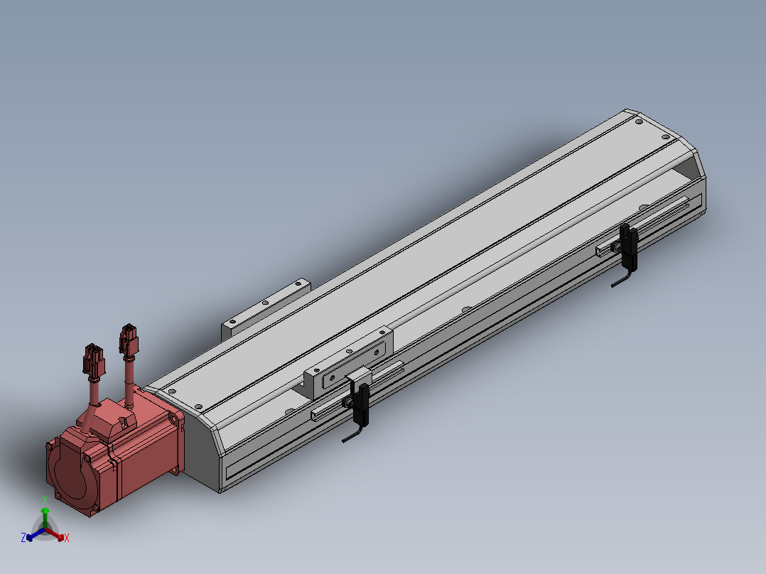 精密模组MY100-T10-300L-BC-P20B-C4-C正等轴测图