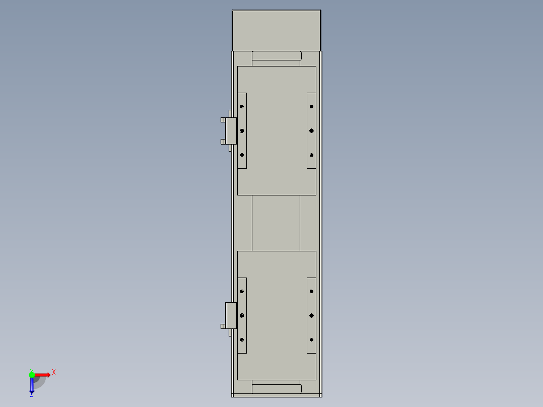 直线模组WG-LHC12-S200-D设计图纸俯视图