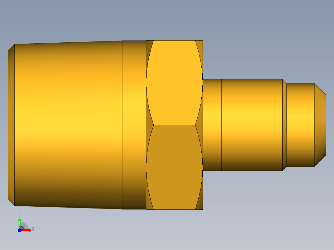 扩口式工业通用硬管接头Male Connector 48F-4-6前视图