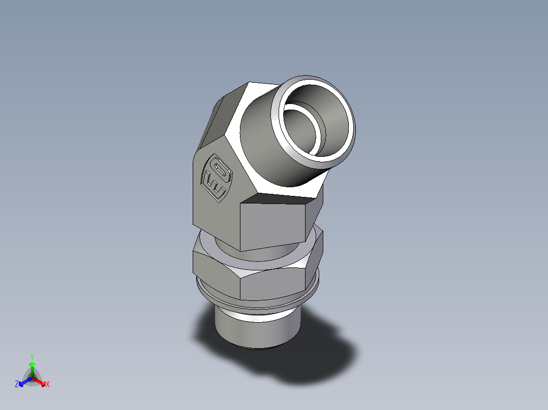 卡套式工业通用硬管接头EO_Adjustable_locknut_45_deg_elbow_VEE10LMOROMDCF