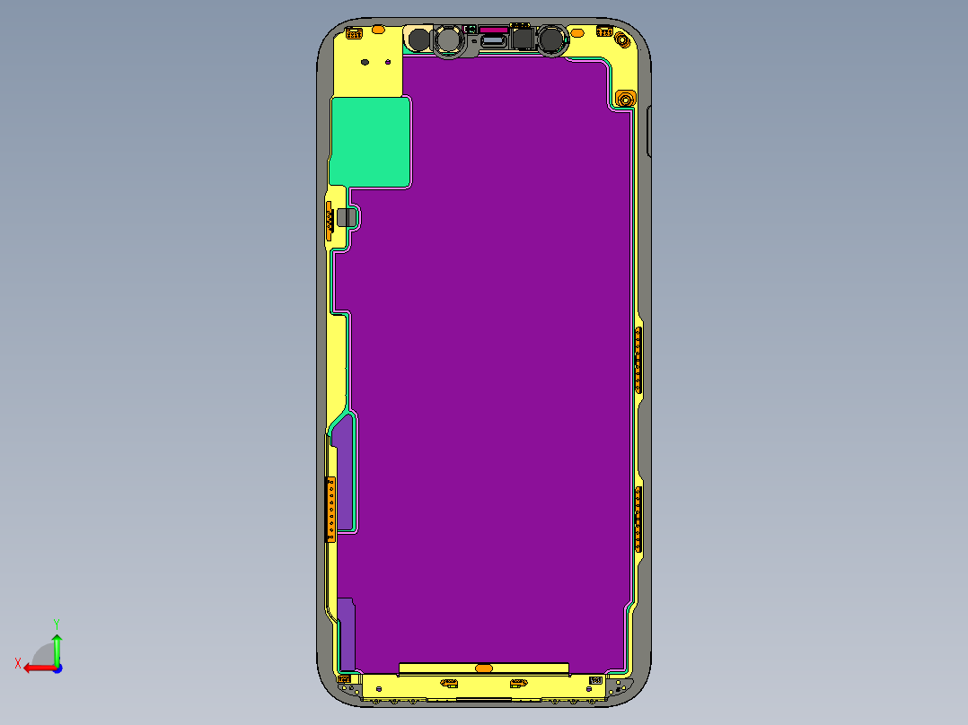 Iphone手机苹果11原版壳体结构图后视图