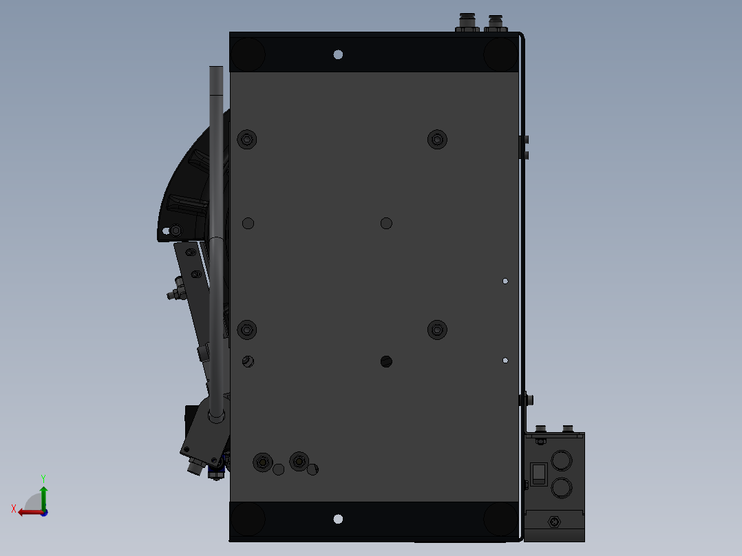 振动盘上了吹钉机构后视图