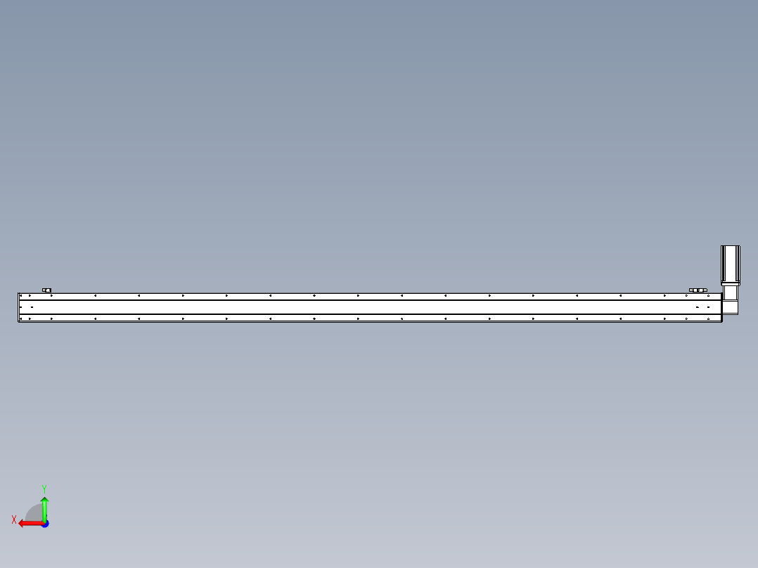 同步带滑台-半封闭B13-L90-S2950-R-Z86-D3后视图