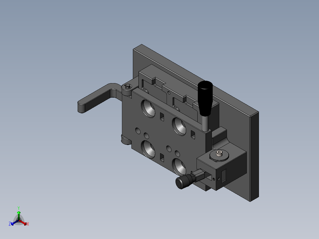 锁附定位治具正等轴测图