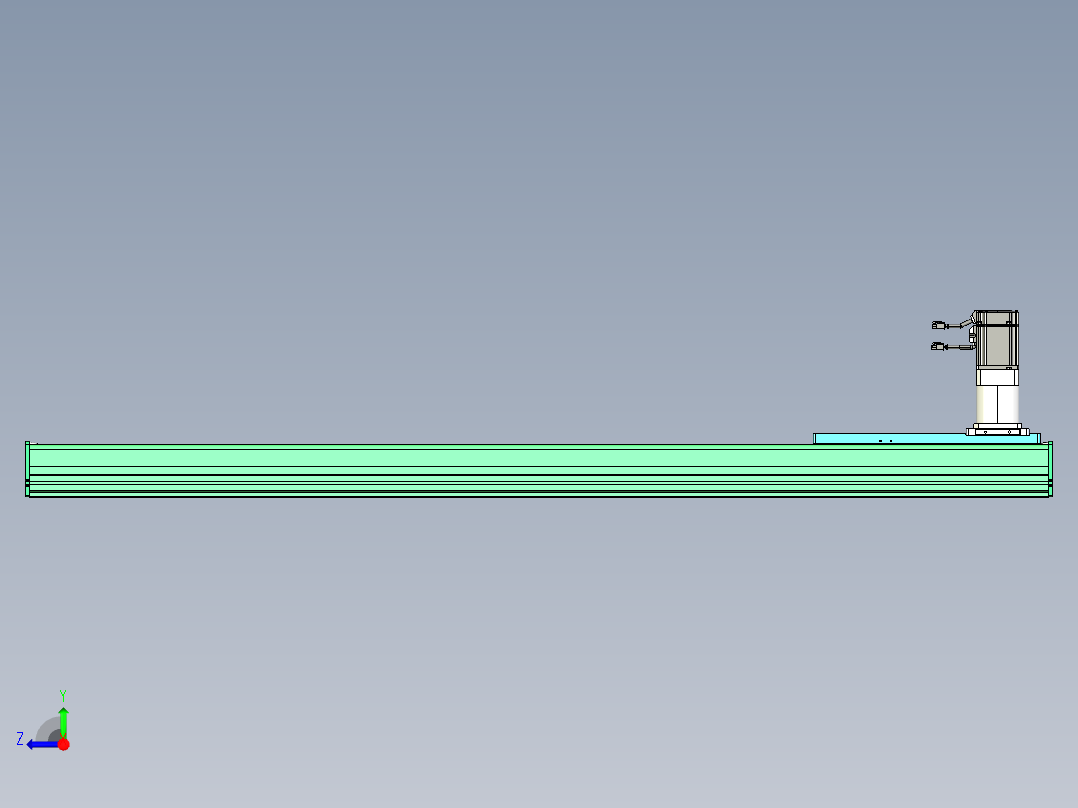 东锦齿条传动DH270G-L167-S1450-BU-减速机+750W右视图