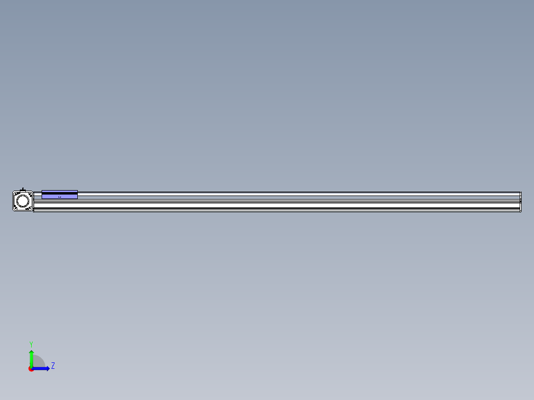 同步带滑台-半封闭B17-L100-S1900-L-P75-D3-N3左视图