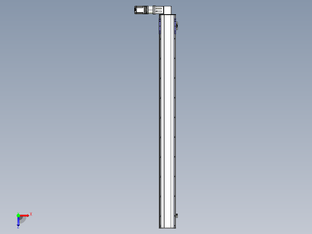 同步带滑台-半封闭B17-L100-S1900-L-P75-D3-N3俯视图
