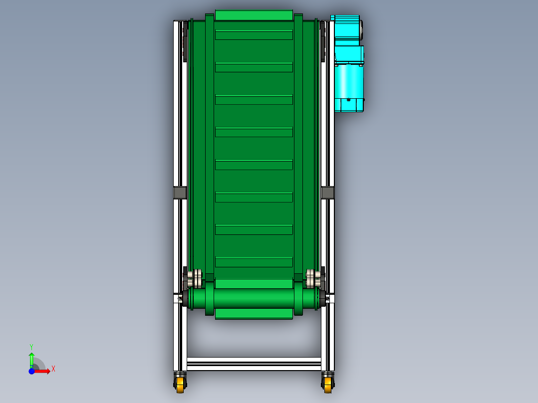 LE-XC5050-Z形升降右边驱动输送线前视图