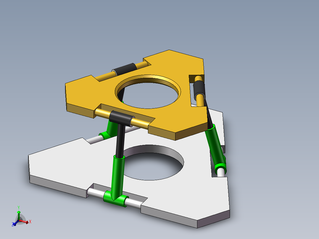 简易并联机构装配及运动仿真