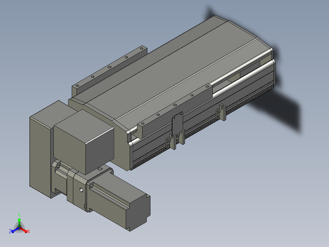 直线模组LHB21-L40-S100-LD设计图纸正等轴测图