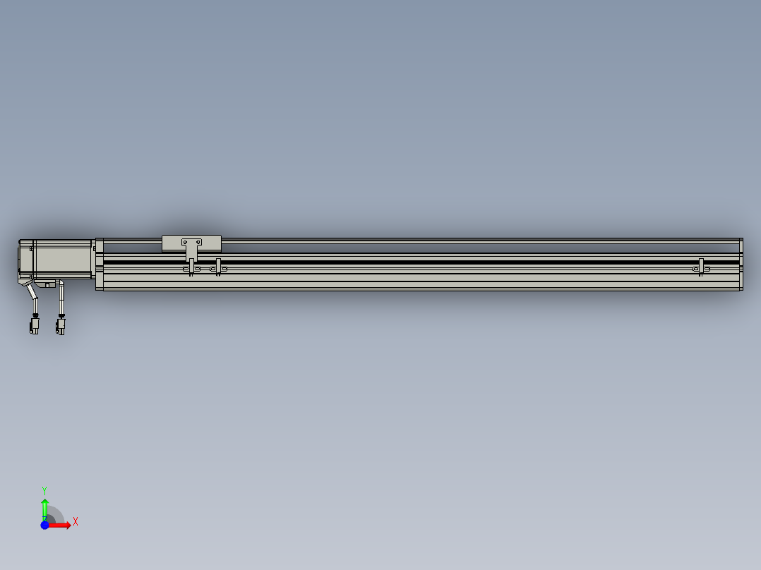 东锦丝杆传动-直线滑台模组DH85-C-L10-S750-BC-P400W-C3前视图