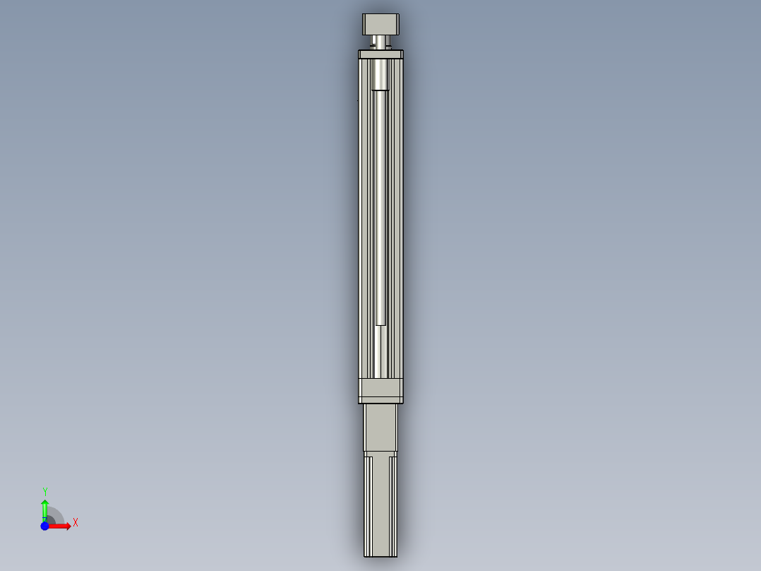 12VZ电动缸-VZ5D-S250-BC前视图