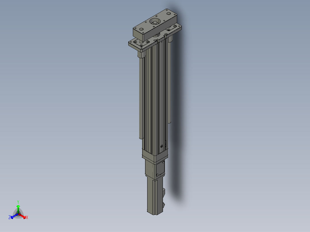 12VZ电动缸-VZ5D-S250-BC正等轴测图