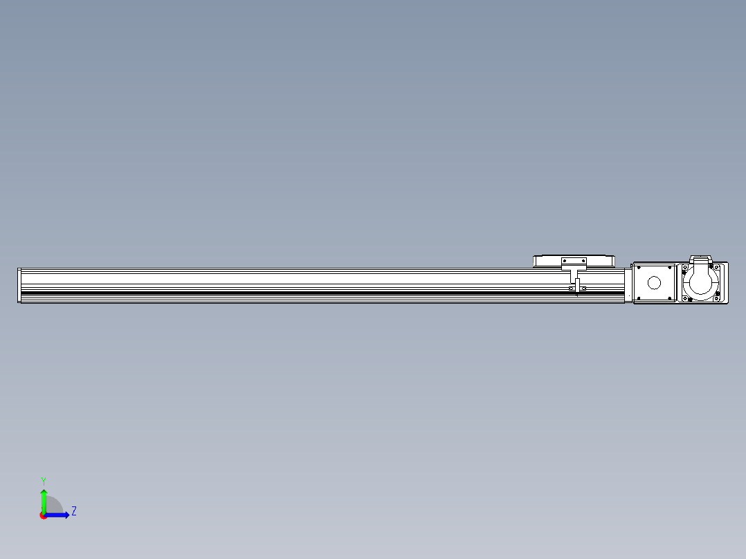 同步带全封闭直线模组TPA-HCB-105D-90-L750-MR-Y-P20-N3左视图