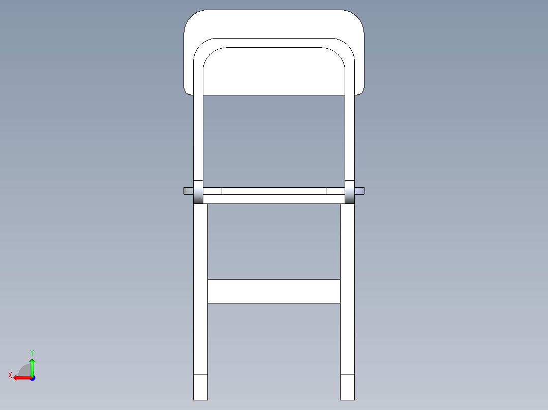 学生椅子后视图